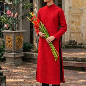 Áo Dài Nam Cách Tân Tatta Giữ Form Cao Cấp - Đỏ