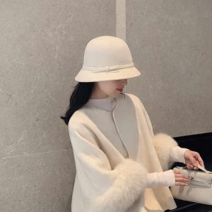 Mũ Dạ Kem Nơ Nhỏ Thanh Lịch