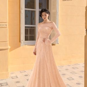 Royal Elegance Gown – Đầm Dạ Hội Đuôi Cá Tay Loe