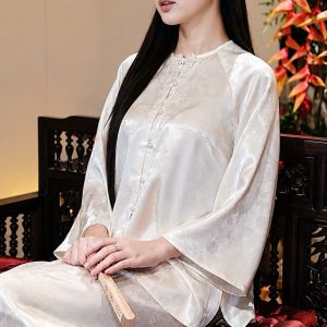 Pháp Phục Bà Ba Đồ Lam Đi Chùa