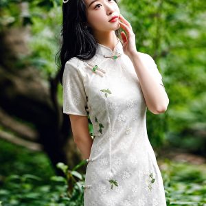 Sườn Xám Bạch Hoa Thanh Ngọc