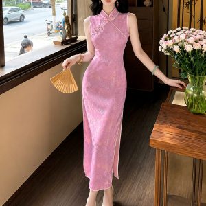 Sườn Xám Hồng Ngọc Kiêu Sa